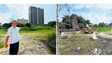 Photo of 光谷隆路提升工程复工 余保凭促市局竖告示牌交代